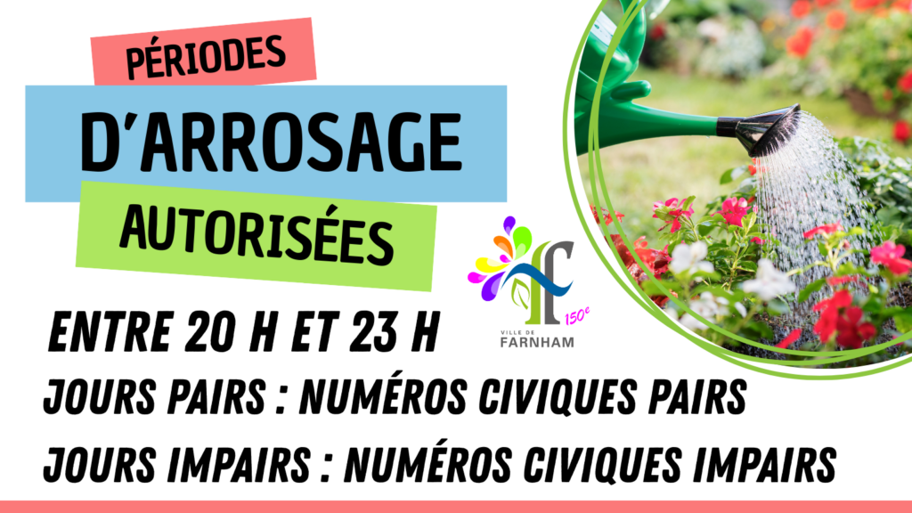 Périodes d’arrosage à respecter