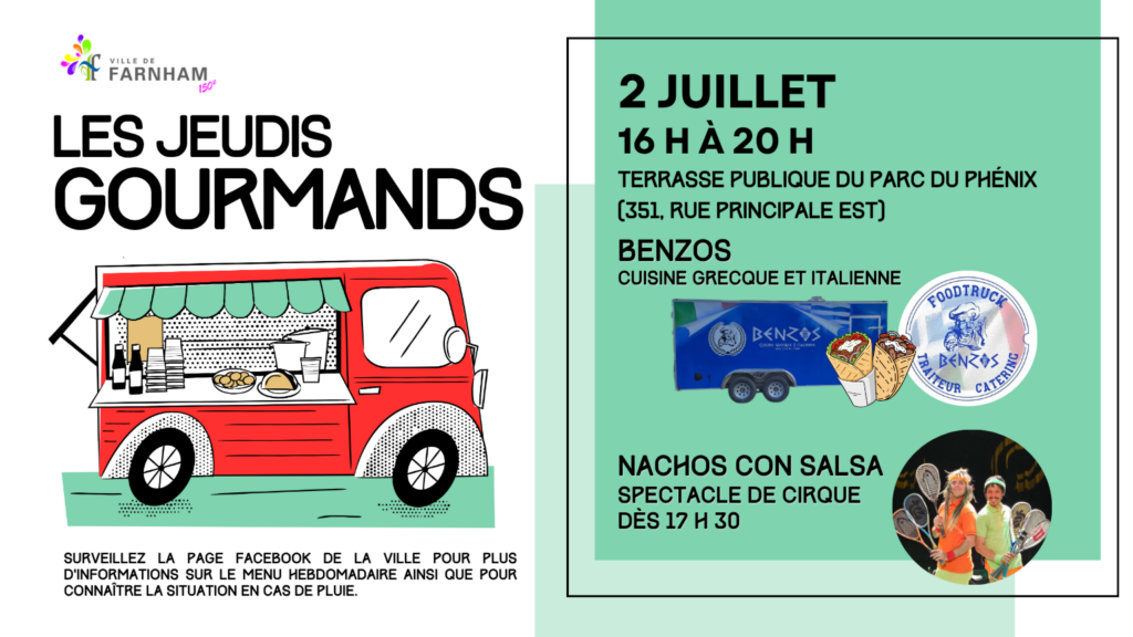 Jeudi gourmand – 2 juillet 2026