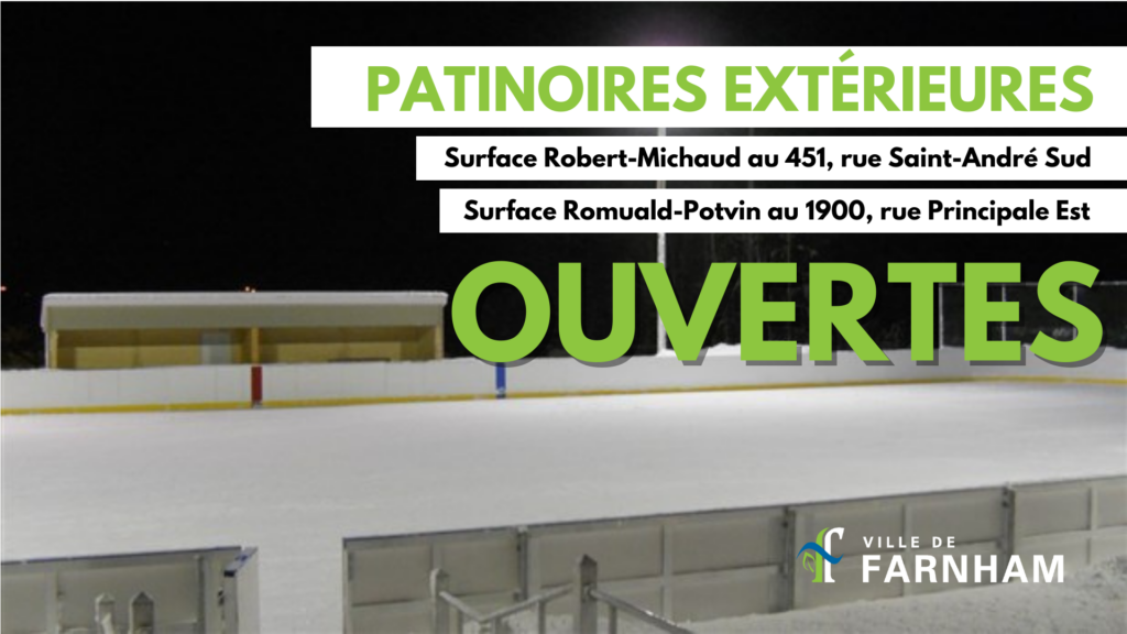 Patinoires extérieures OUVERTES