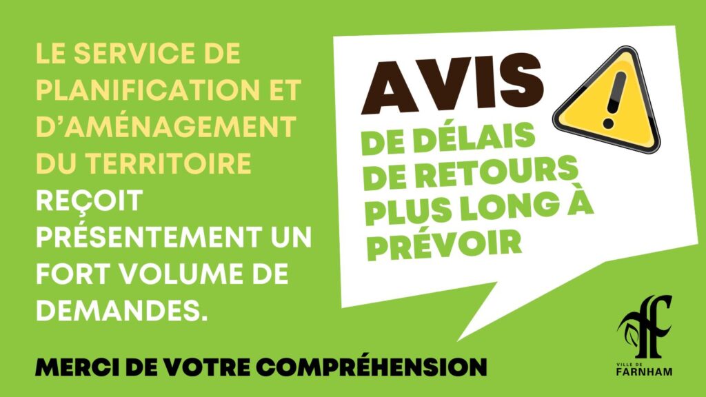 Avis de délai pour l&rsquo;émission des autorisations