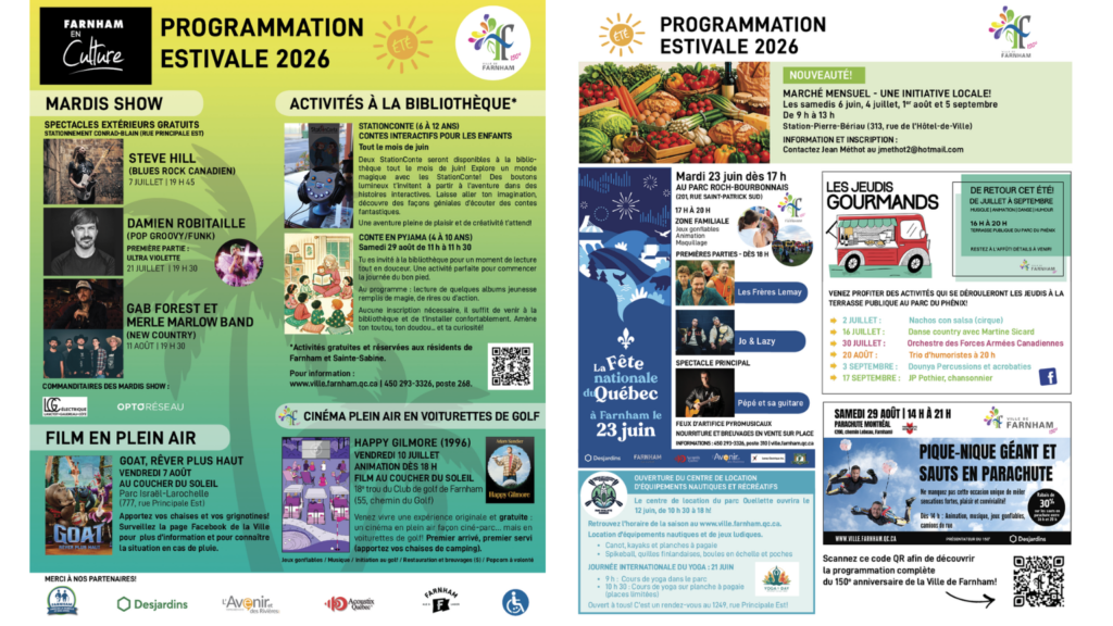 Programmation estivale 2026