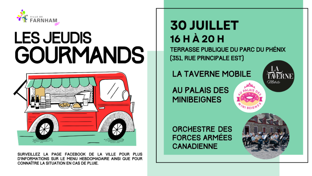Jeudi gourmand – 30 juillet 2026
