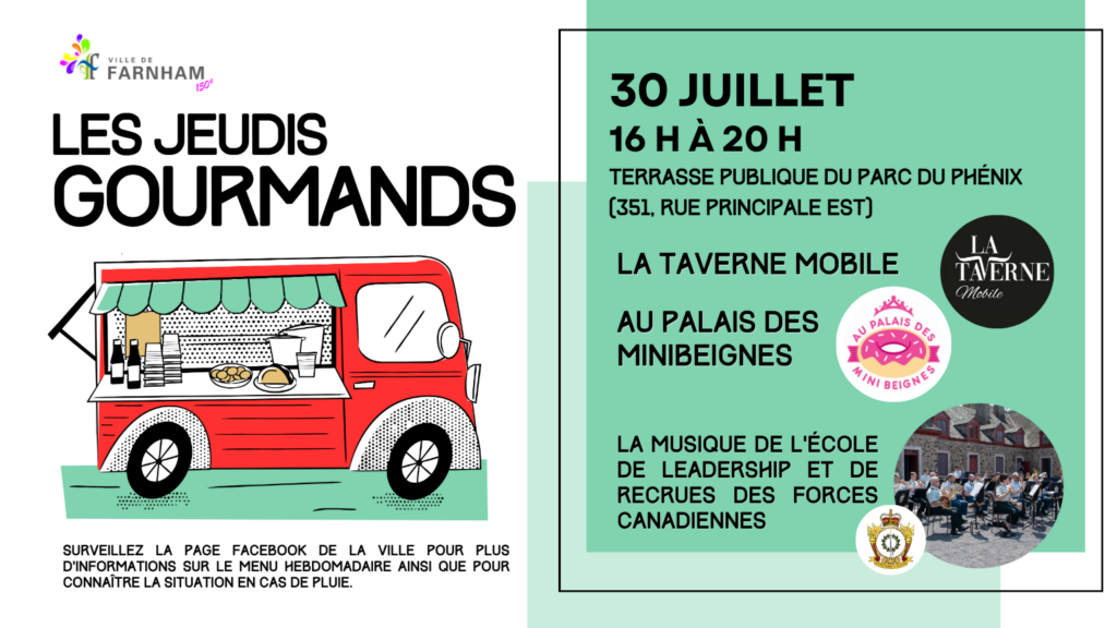 Jeudi gourmand – 30 juillet 2026