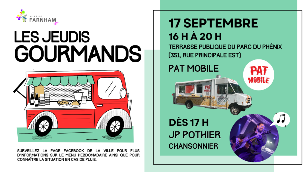 Jeudi gourmand – 17 septembre 2026