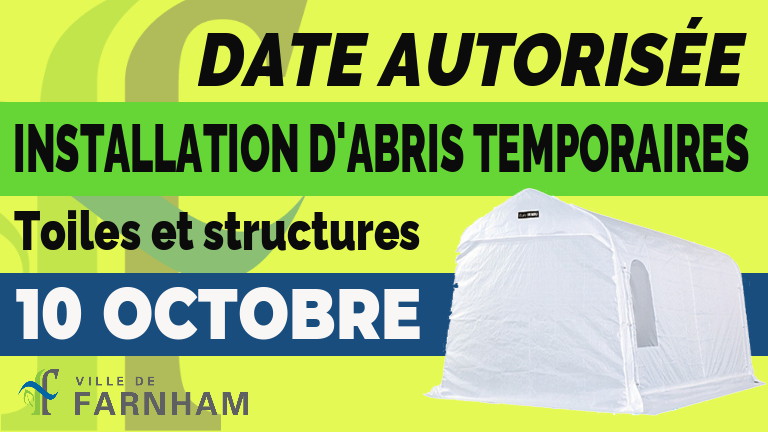 Période d&rsquo;installation d&rsquo;abris d&rsquo;autos temporaires